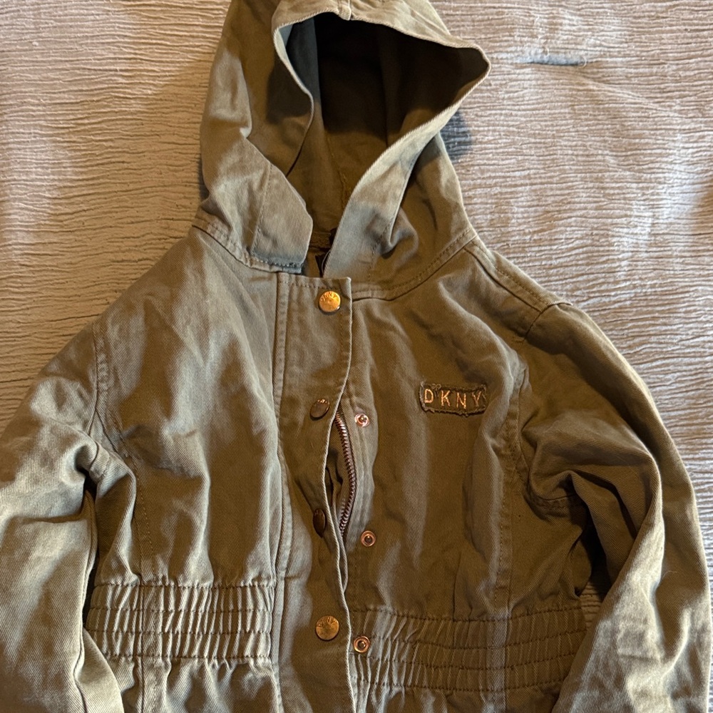 DKNY Olive Hooded Raincoat for Kids